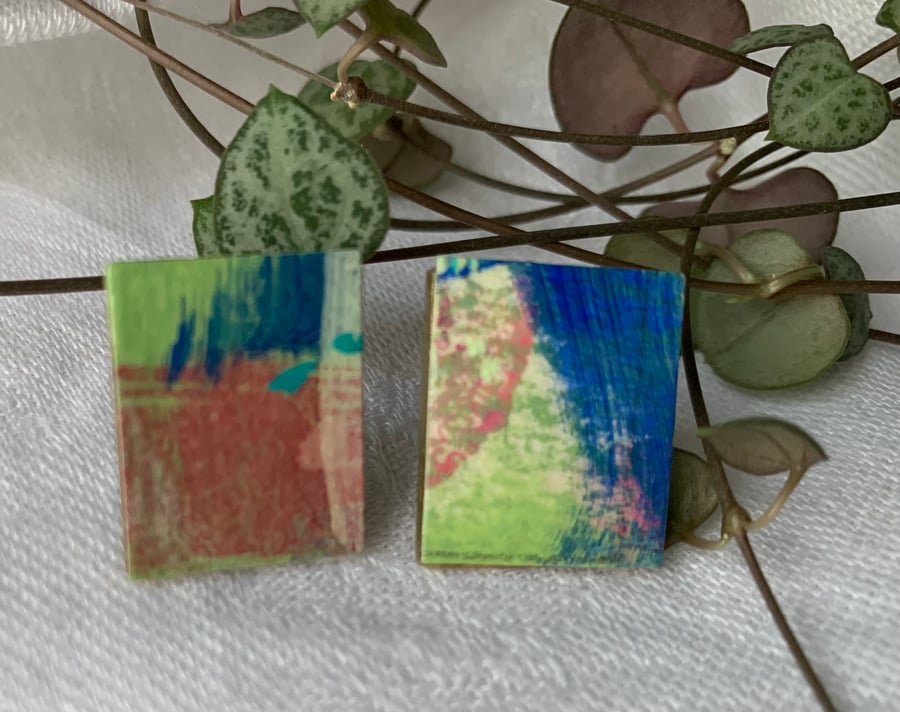 Stainless steel post earrings 