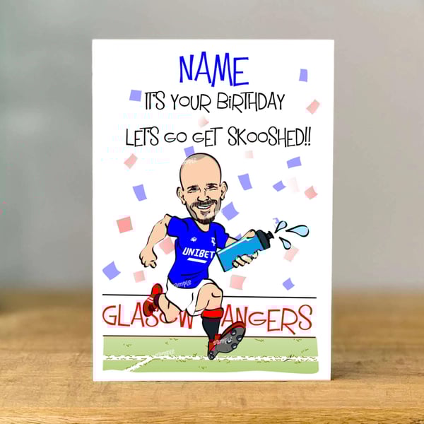 Personalised Football Birthday Card, Vaclav Cerny,