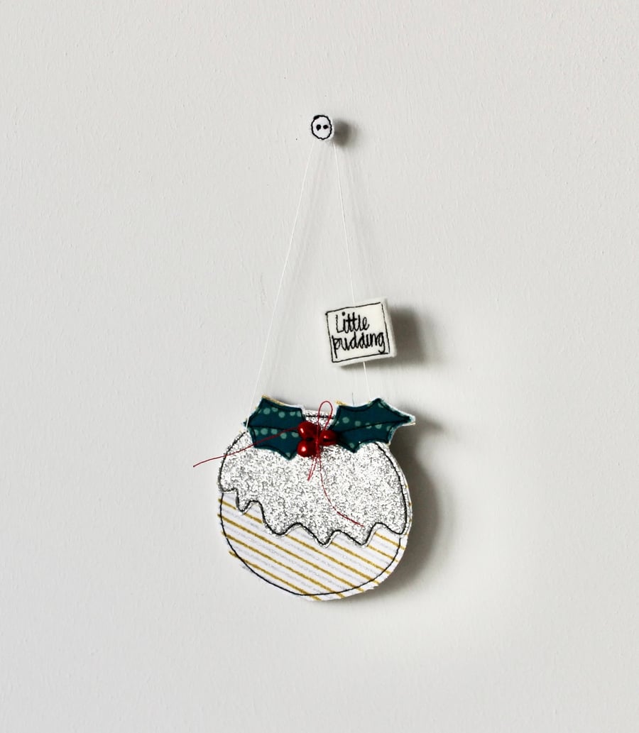 'Christmas Pudding' 2 - Handmade Decoration