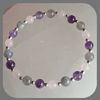 Labradorite, Amethyst, Rose Quartz and Sterling Silver Bracelet