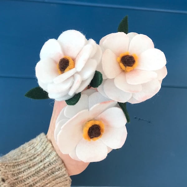 Felt Flowers Butterfly Ranunculus