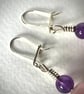Amethyst, Rose Quartz and Sterling Silver dangle Earrings  - Image 5