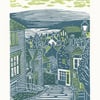 Robin Hood's Bay No.2 two-colour linocut print