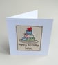 Personalised Embroidered Birthday Cake Card - Image 3