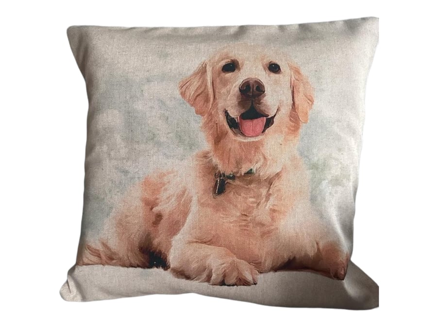 Handmade natural cotton linen Scatter throw cushions Labrador for dog lovers!