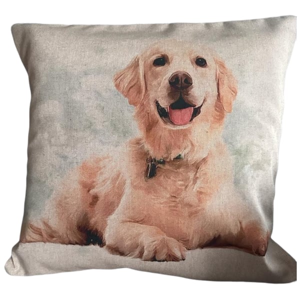 Handmade natural cotton linen Scatter throw cushions Labrador for dog lovers!