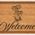Mushroom Door Mat - Personalised Mushrooms Welcome Mat - 3 Sizes