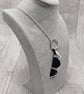 Aluminium Tin and Mussel Shell Pendant Necklace, Sea Inspired Unique Design - Image 3