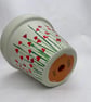 Hand Painted Red Poppies on Cream Terracotta Pot XL - Image 7