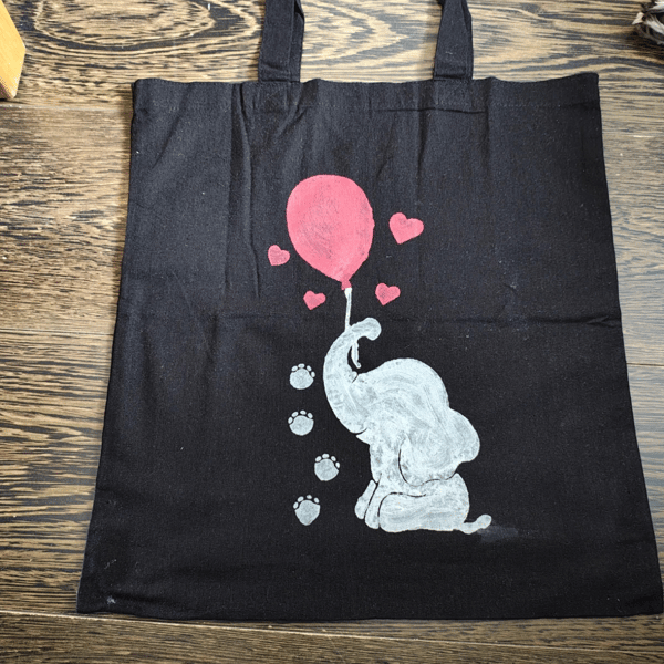 Hand painted tote bag 