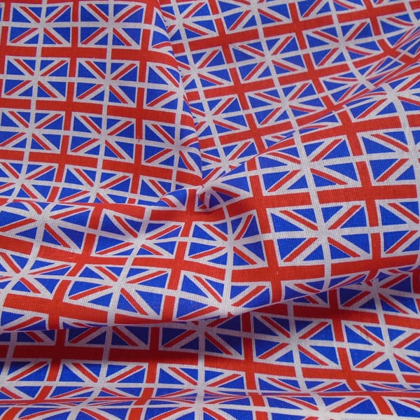 Union Jack Cotton Fabric  Metre (100 cm x 150 cm)
