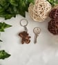 Wooden Monkey Keyring – Cute Hardwood Monkey Keychain Gift - Image 4