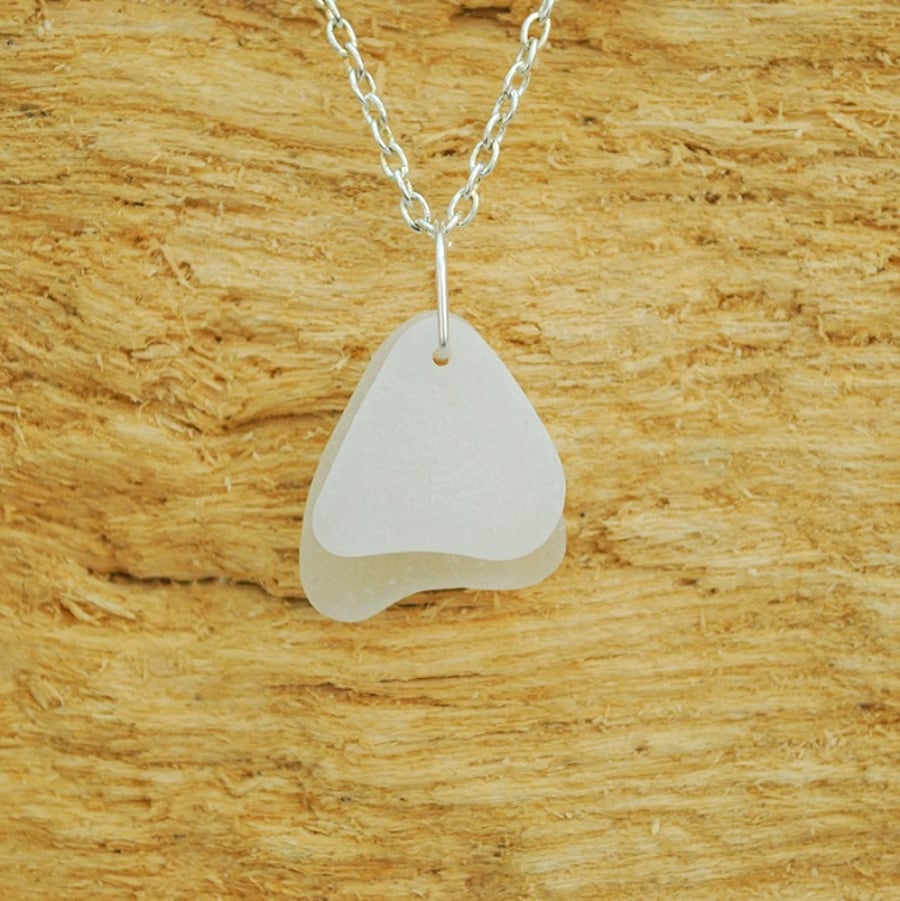 Two together sea glass pendant