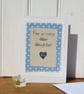 Hand-stitched card for a daughter with pretty applique heart