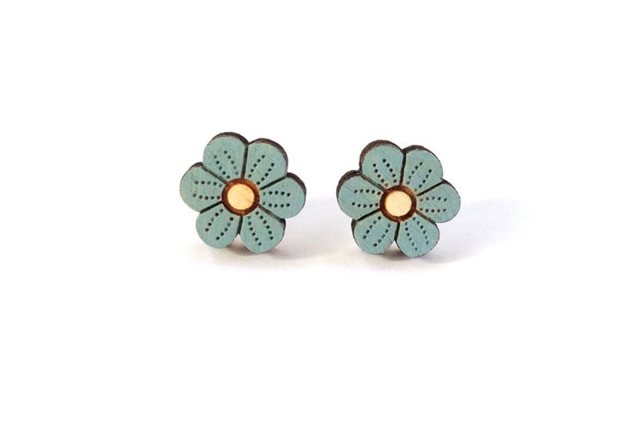 Blue Flower Earrings