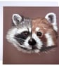 Raccoon and Red Panda Greeting Card – Blank Inside Animal Art
