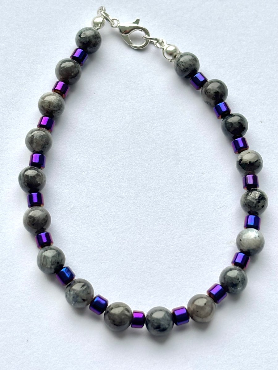 Labradorite and Hematite Bracelet, 