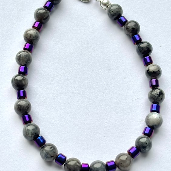 Labradorite and Hematite Bracelet, 
