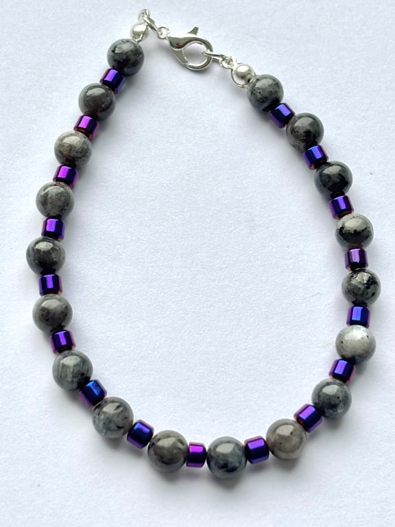 Labradorite and Hematite Bracelet, 