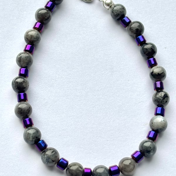 Labradorite and Hematite Bracelet, 