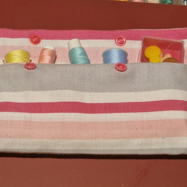 Pink, White and Grey Pencil Case