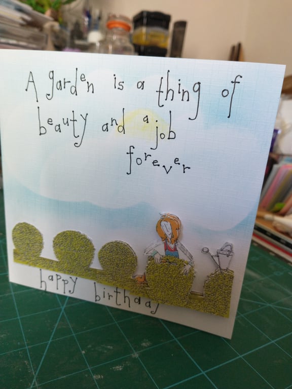 Fun gardeners birthday card