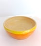  yellow Orange Ceramic Serving Bowl: Handmade Pottery, 400ml - Image 1