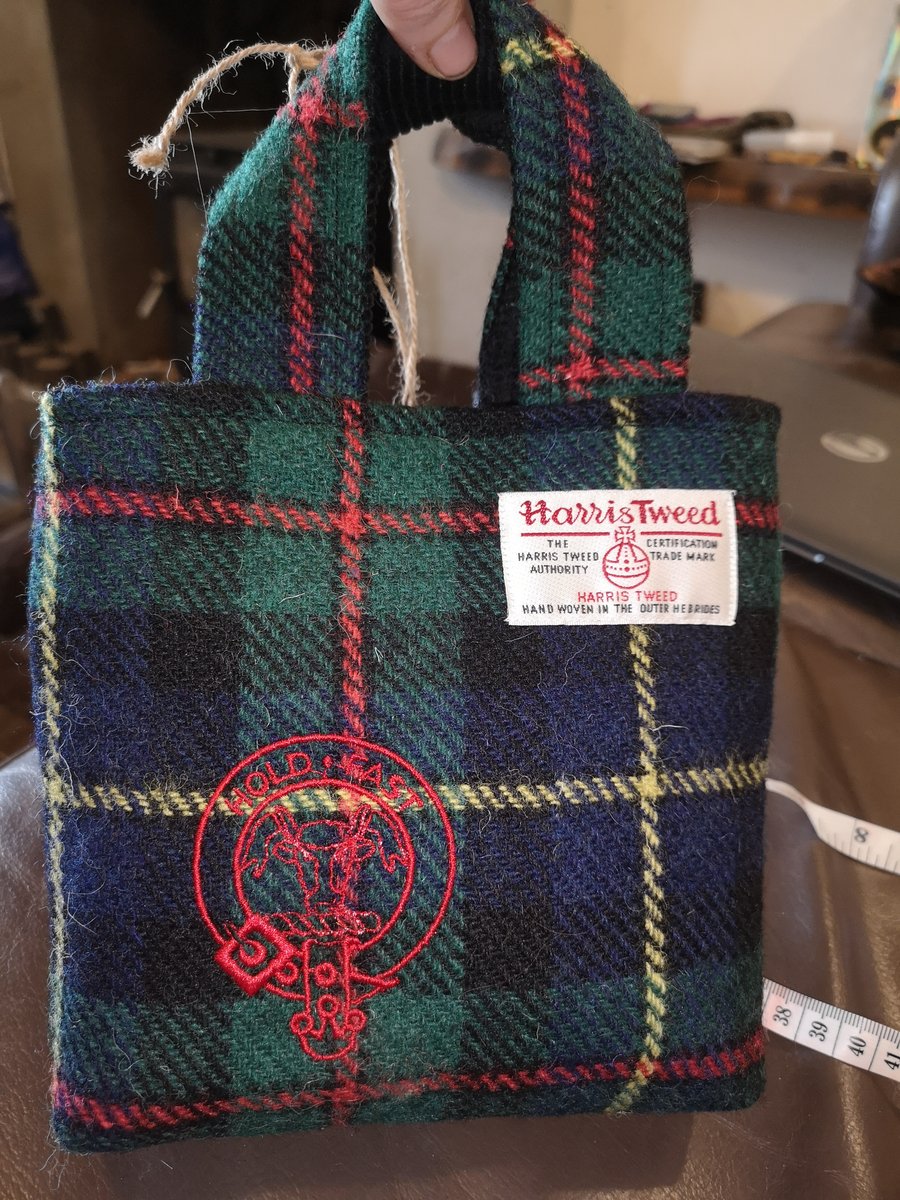 Small Macleod Tartan Harris Tweed Handbag 