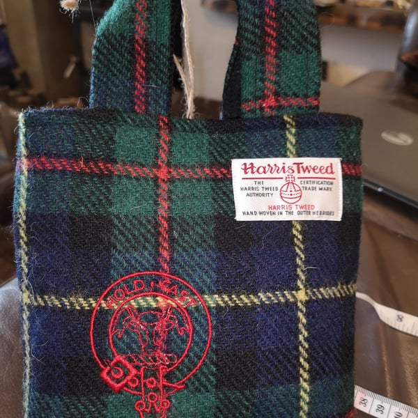 Small Macleod Tartan Harris Tweed Handbag 