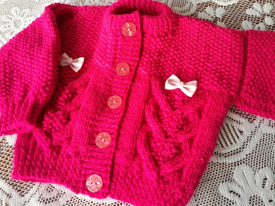 Girls Cardigan with Matching Headband