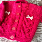 Girls Cardigan with Matching Headband