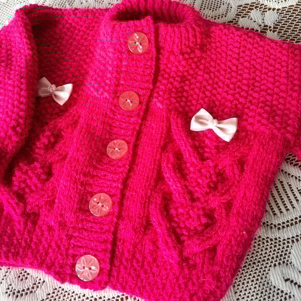 Girls Cardigan with Matching Headband