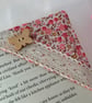 Fabric Corner Bookmark, Page Marker, Readers Gift, Teachers Gift, Bookworm - Image 1