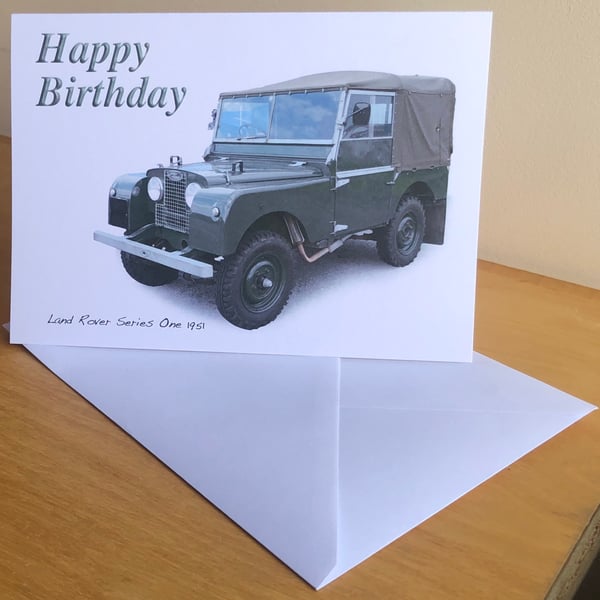 Land Rover Series 1 SWB 1951 - Birthday, Anniversary, Retirement or PlainCard