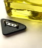 Dramatic Dichroic Geometric Glass Brooch - Image 3