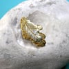 REDUCED Fine silver oak leaf pin with 24ct gold