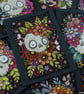 bony botanical skull - original aceo - Image 1