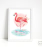 A Flamingo Called Margo - Illustrated Art Print by Lizzie Martell - Image 2