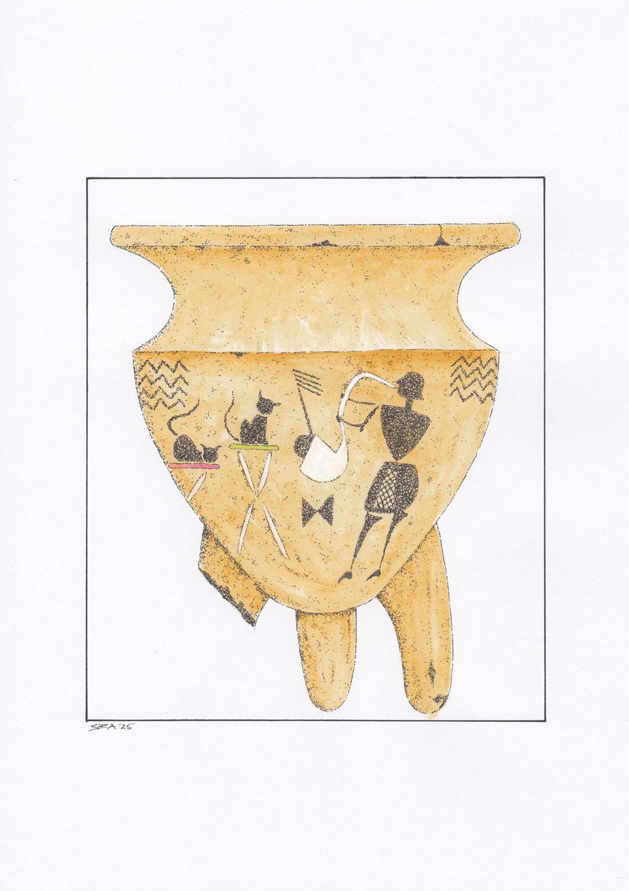 The Musical Cat Tripod Cooking Vessel