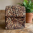 Leopard Print Handmade Insulated Lunch bag 