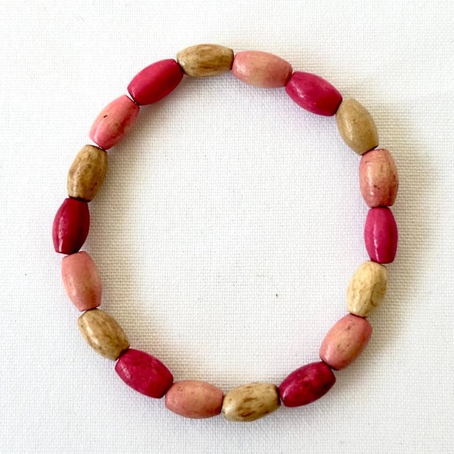 Wooden elastic bracelet - stretch bracelet