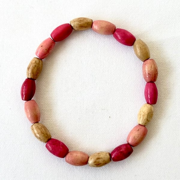 Wooden elastic bracelet - stretch bracelet
