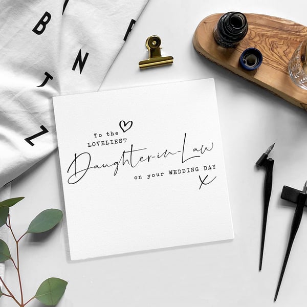 DAUGHTER-IN-LAW Wedding card