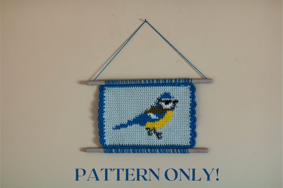 Blue Tit Crochet Tapestry Pattern