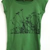 Wild Meadow Women's green bamboo organic cotton ethical T shirt 