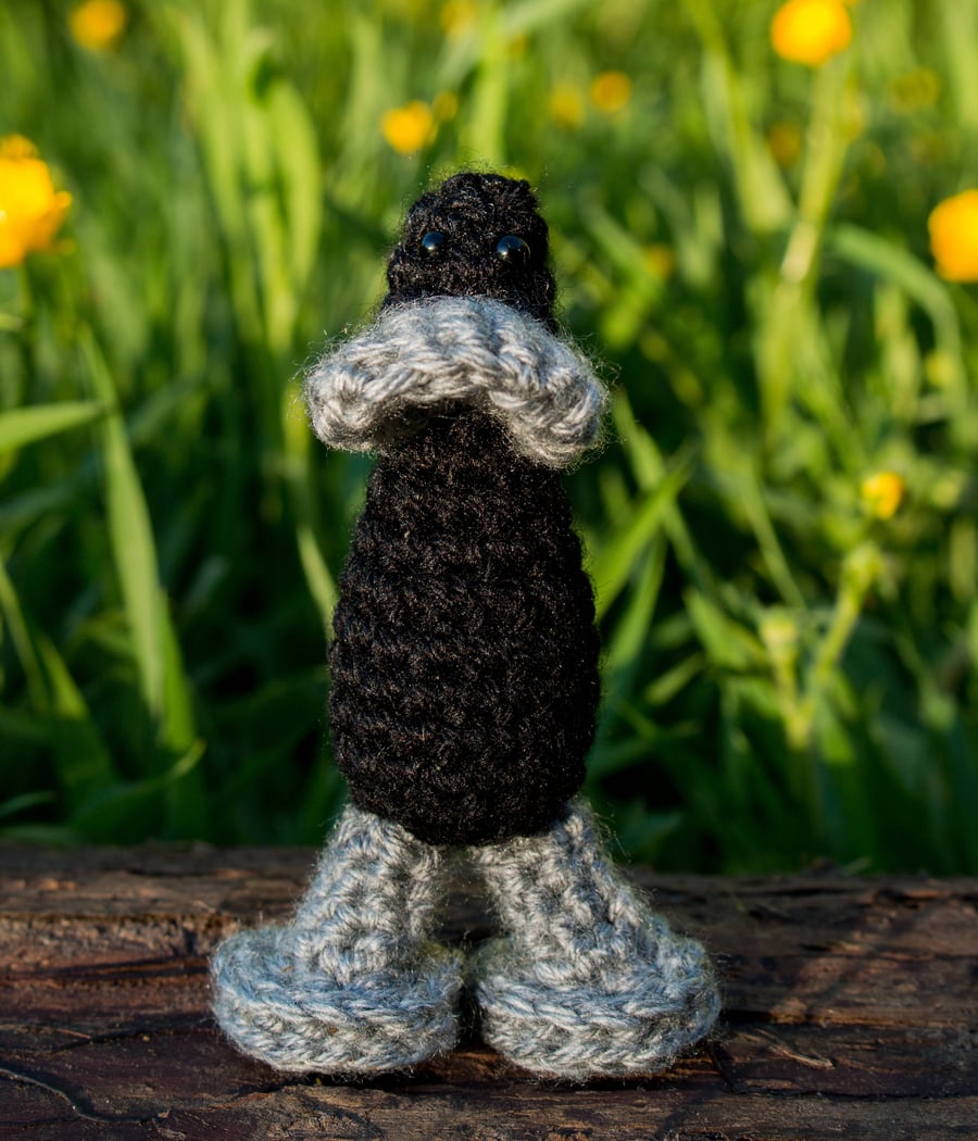 Raisin the Crocheted Runner Duck