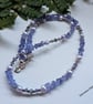 Designer AA Gade Tanzanite Nugget, Freshwater Pearl Sterling Silver Necklace - Image 8