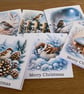 Winter Sparrow Christmas Cards. Pack of 6. - Image 1