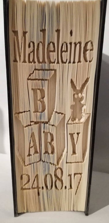 CUSTOM Baby Blocks CUT & FOLD Book Folding Pattern - EMAILED PDF PATTERN