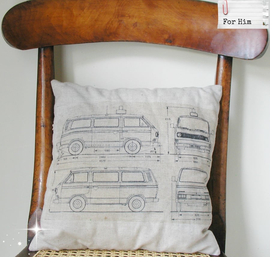 VW Volkswagen Camper Can Cushion Cover